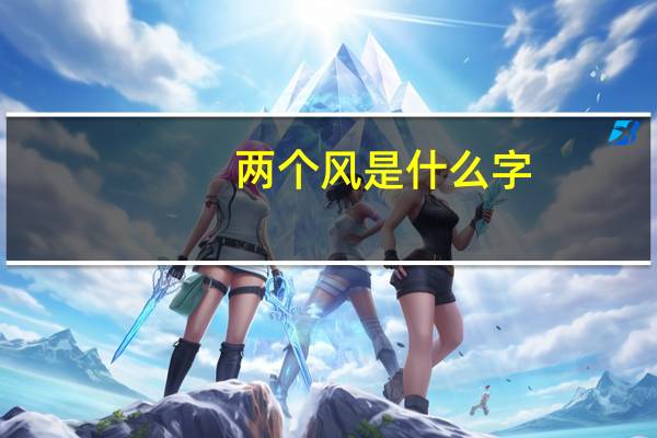 两个风是什么字