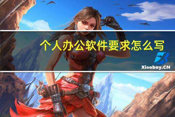 个人办公软件要求怎么写