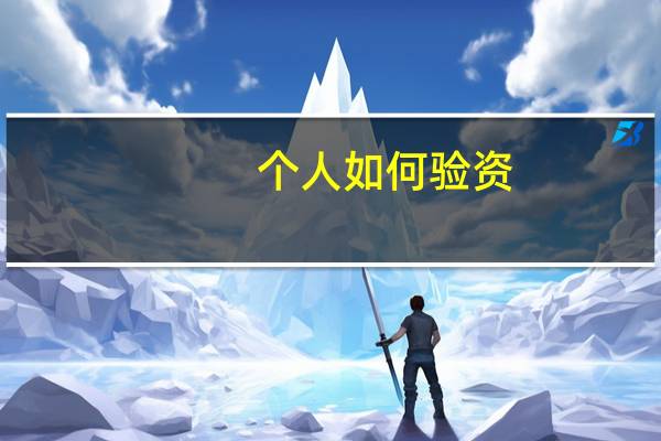 个人如何验资
