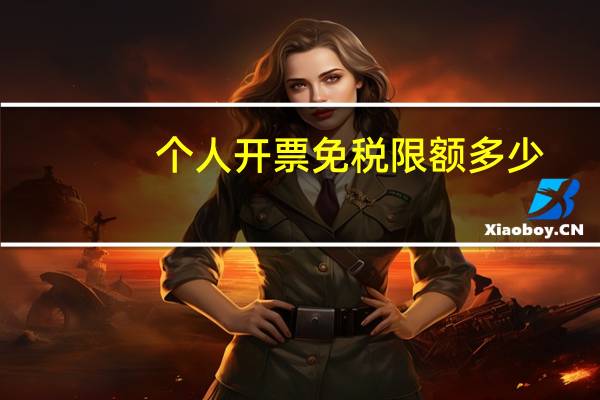 个人开票免税限额多少