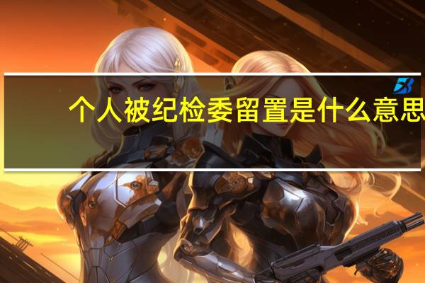 个人被纪检委留置是什么意思