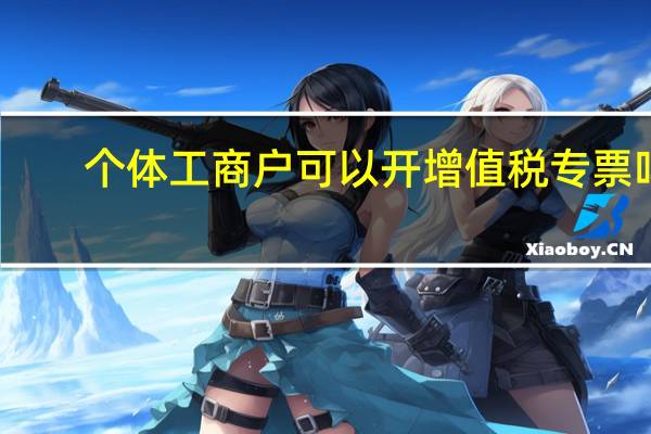 个体工商户可以开增值税专票吗
