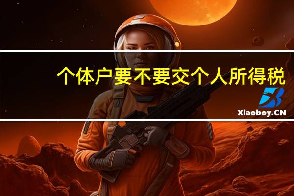 个体户要不要交个人所得税