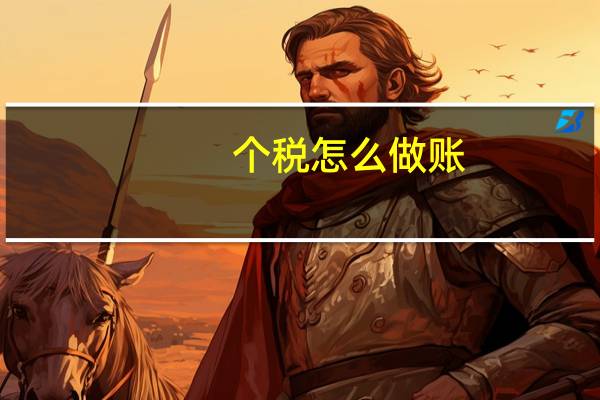 个税怎么做账