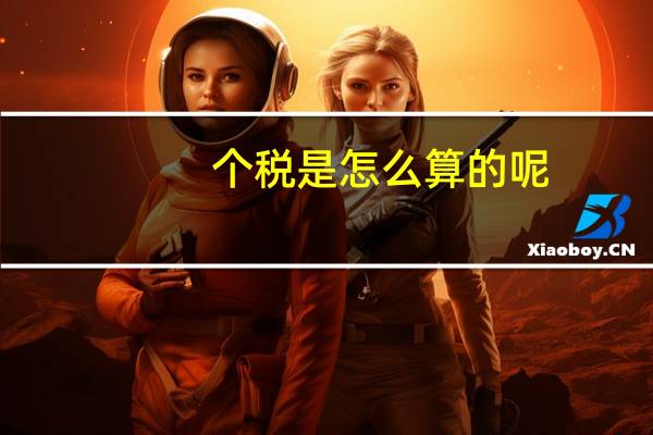 个税是怎么算的呢
