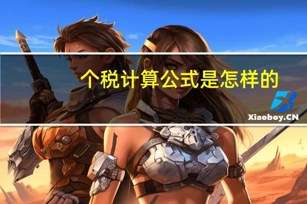 个税计算公式是怎样的