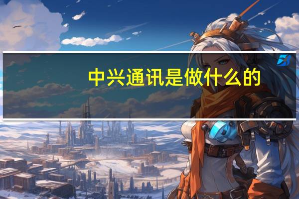 中兴通讯是做什么的