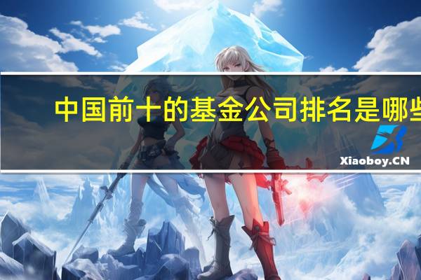 中国前十的基金公司排名是哪些?