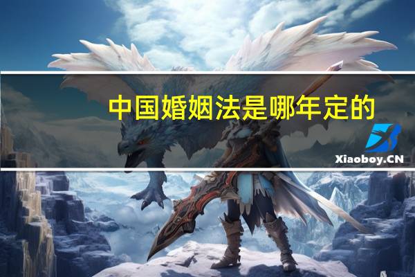 中国婚姻法是哪年定的