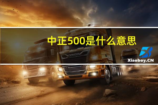 中正500是什么意思