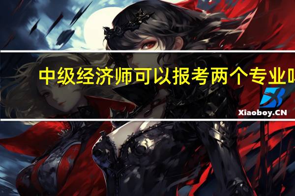 中级经济师可以报考两个专业吗