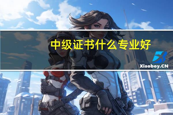 中级证书什么专业好
