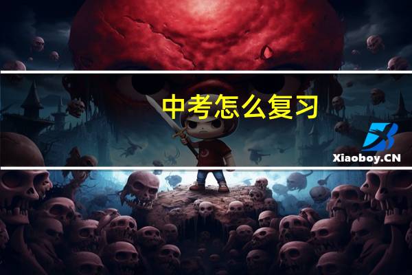 中考怎么复习