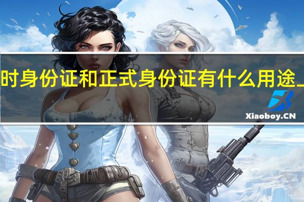 临时身份证和正式身份证有什么用途上的区别