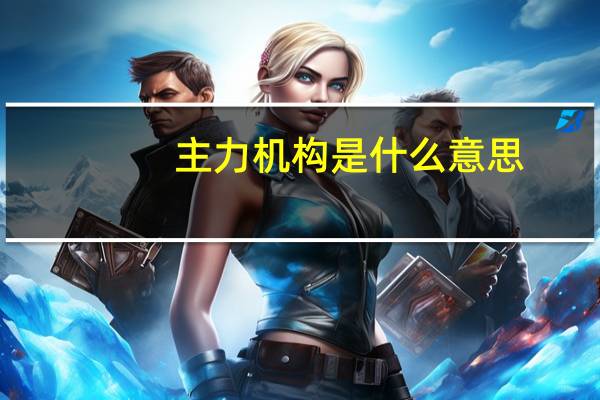 主力机构是什么意思