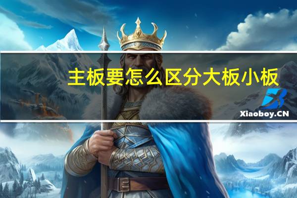 主板要怎么区分大板小板