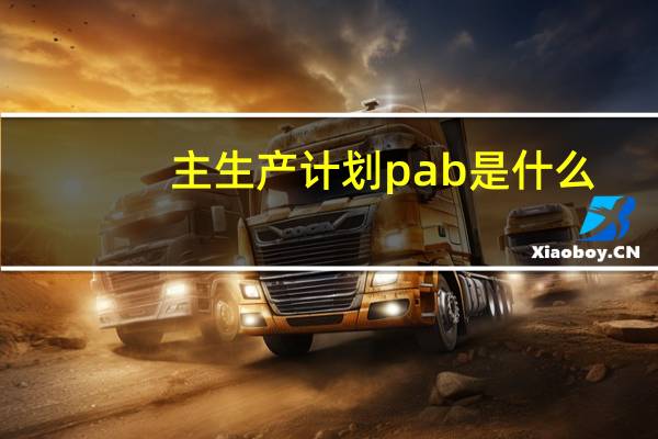 主生产计划pab是什么