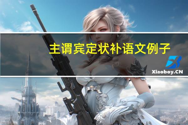 主谓宾定状补语文例子