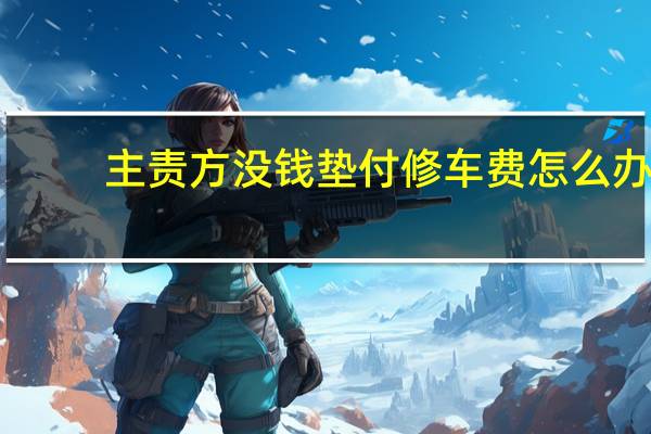 主责方没钱垫付修车费怎么办