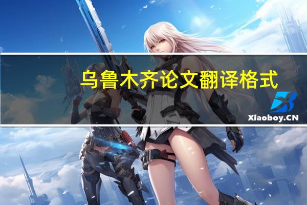 乌鲁木齐论文翻译格式