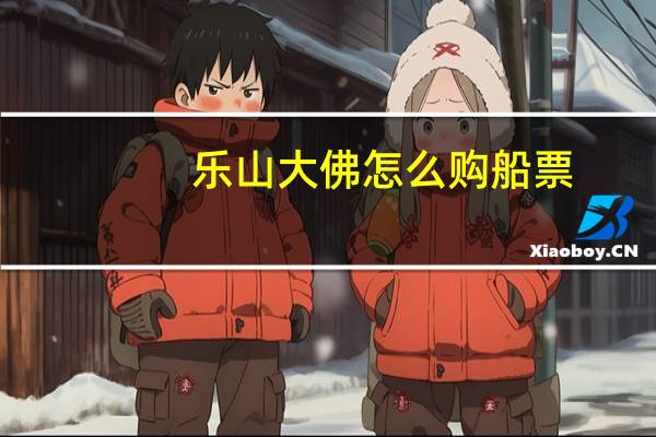 乐山大佛怎么购船票