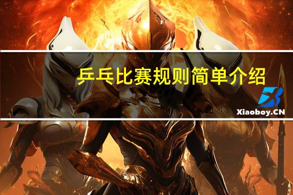 乒乓比赛规则简单介绍