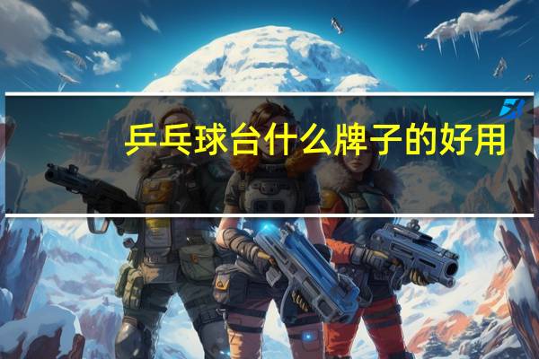 乒乓球台什么牌子的好用