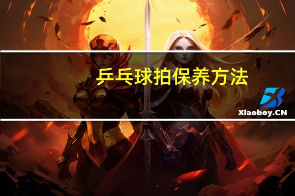 乒乓球拍保养方法