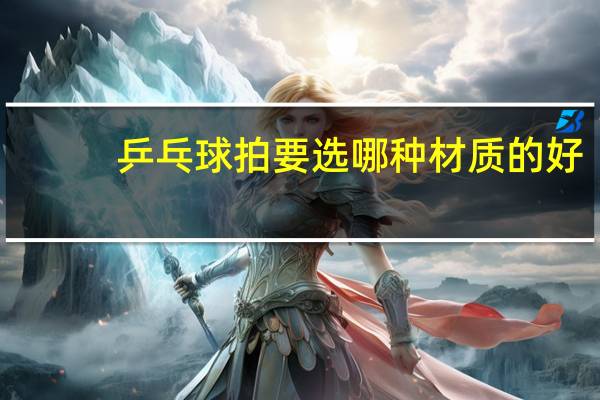 乒乓球拍要选哪种材质的好