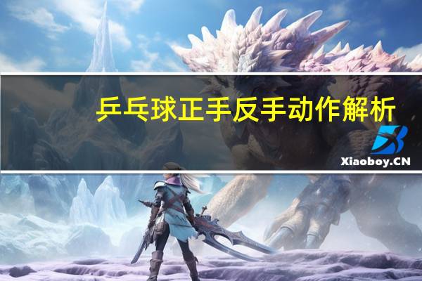 乒乓球正手反手动作解析