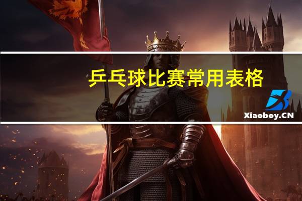 乒乓球比赛常用表格