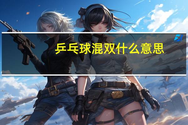 乒乓球混双什么意思