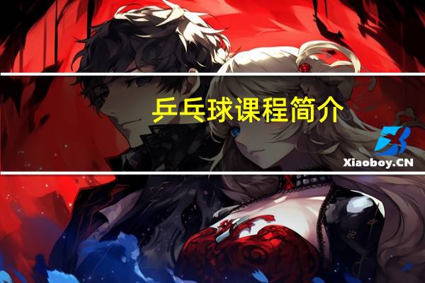 乒乓球课程简介