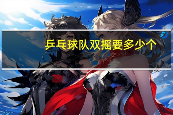 乒乓球队双摇要多少个