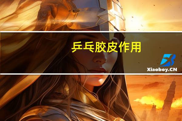 乒乓胶皮作用