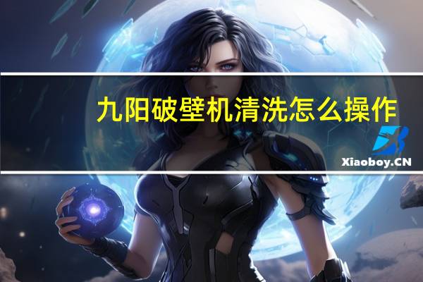 九阳破壁机清洗怎么操作