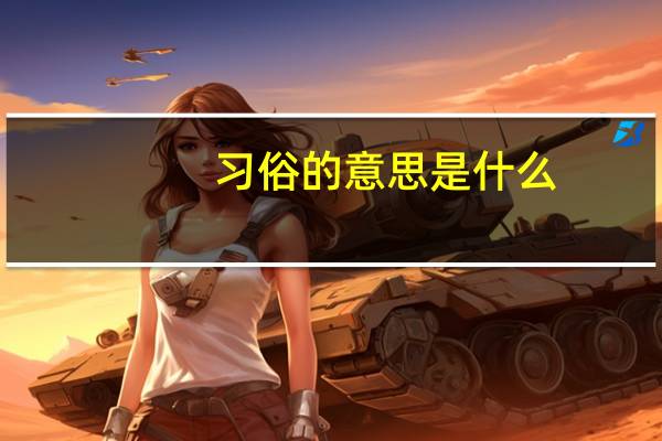 习俗的意思是什么