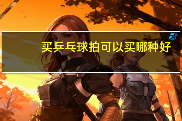 买乒乓球拍可以买哪种好