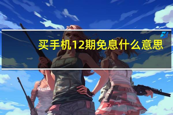 买手机12期免息什么意思
