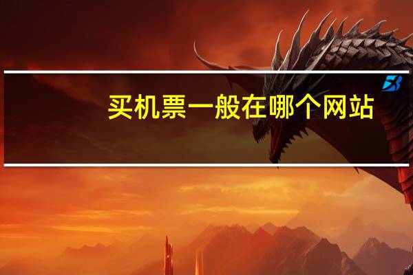 买机票一般在哪个网站