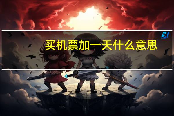 买机票加一天什么意思