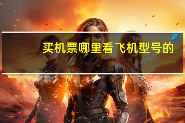 买机票哪里看飞机型号的