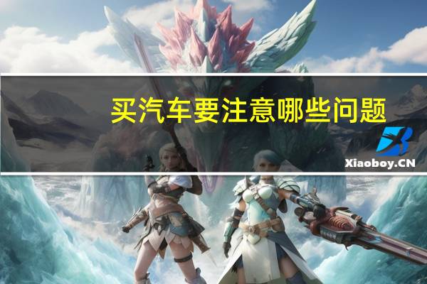 买汽车要注意哪些问题
