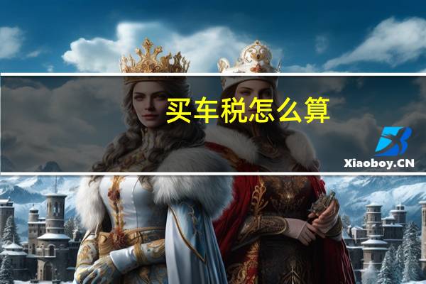 买车税怎么算