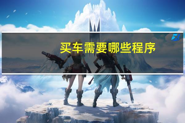 买车需要哪些程序