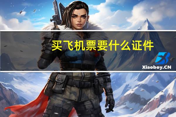 买飞机票要什么证件