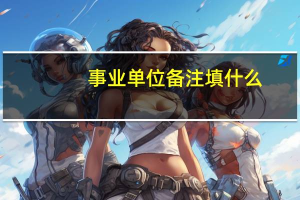 事业单位备注填什么