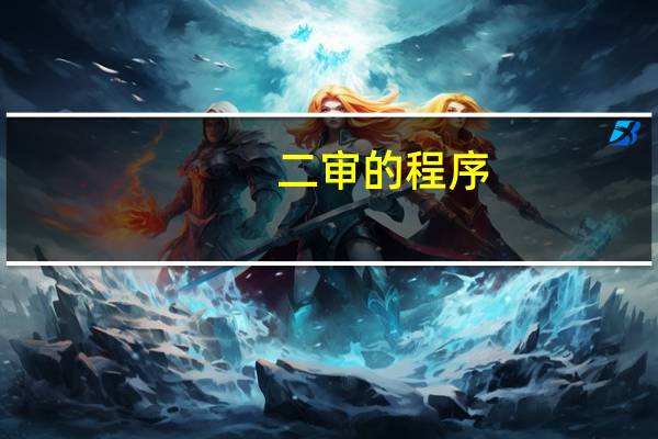 二审的程序