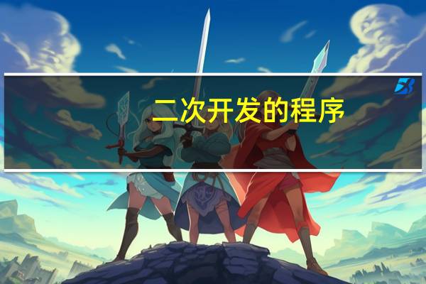 二次开发的程序