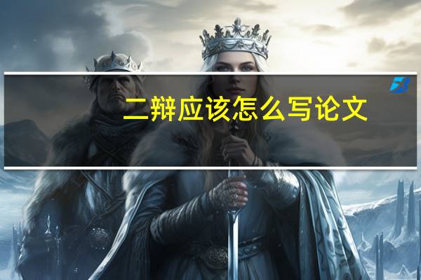 二辩应该怎么写论文